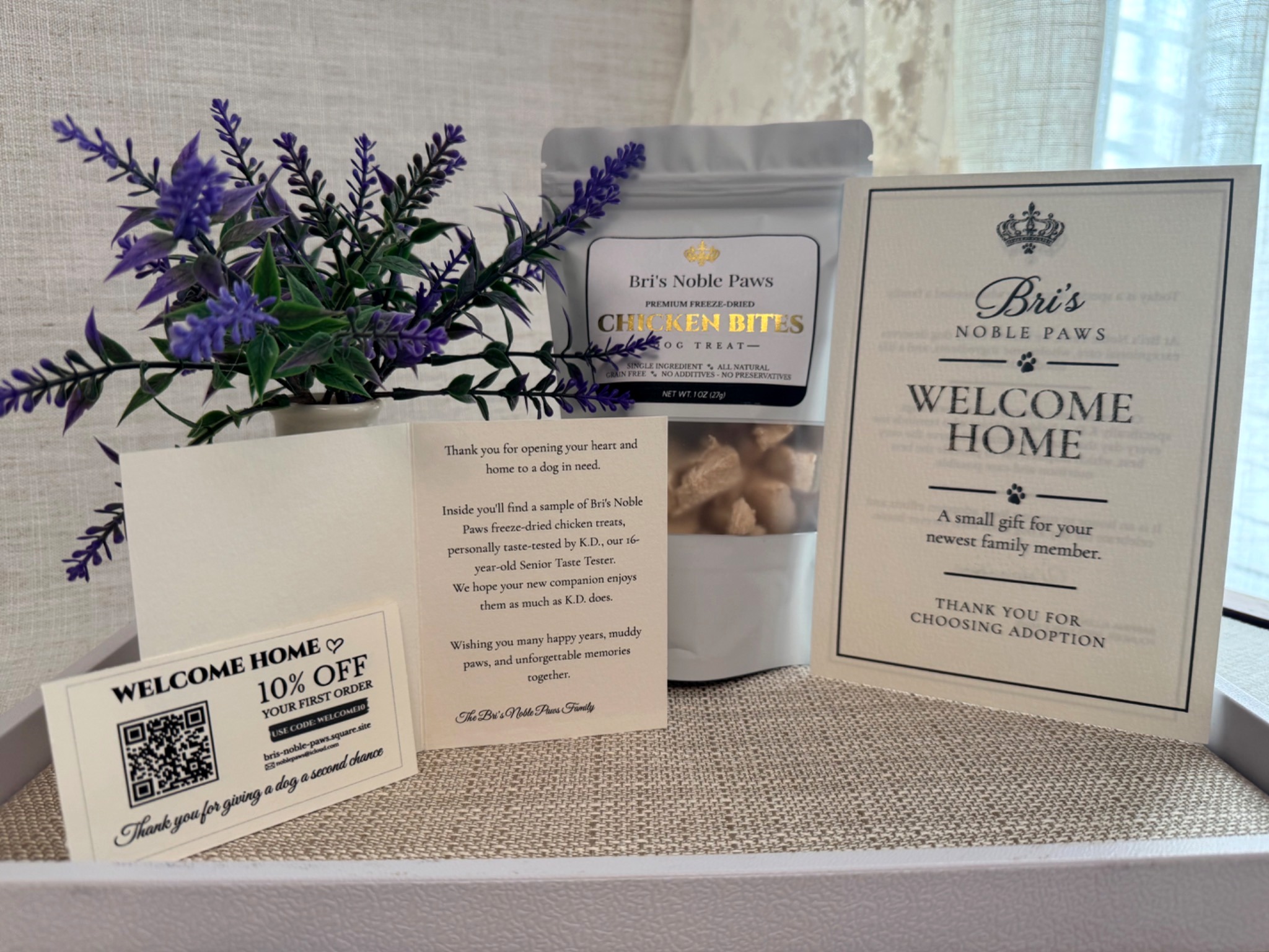 Welcome Home package for newly adopted dogs